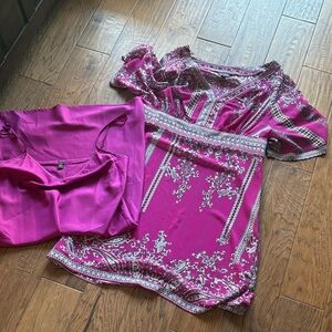 Nicole Miller Elegant Pink Floral Women's Dress